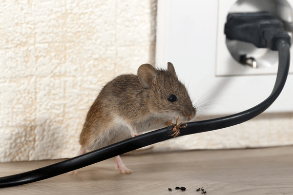 rodent gnawing electric wire